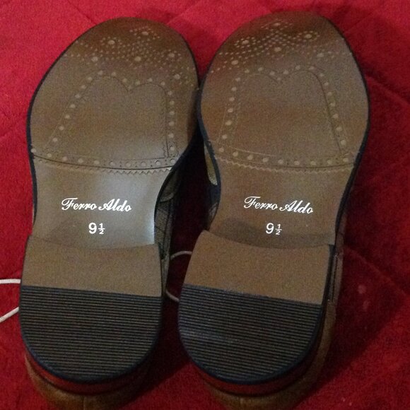 Ferro Aldo Julian Plaid Wingtip Dress Shoes Size 9 ½ M New Never W - Picture 11 of 12